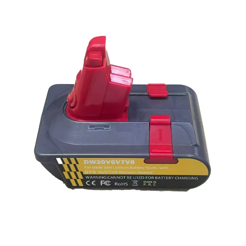 For DW 20V Battery-Powered 3-in-1 Adapter DW20V6V7V8 Convertible To Version Compatible for Dyson V6/V7/V8 Vacuum Mount Clip