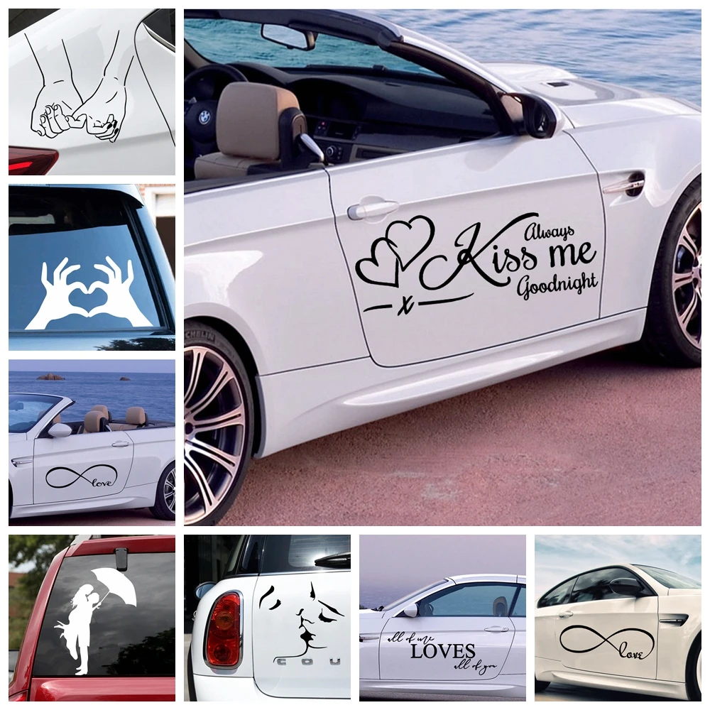 Romantic Drive: DIY waterproof car sticker accessories, easy to install/easily remove decals for whole car decoration