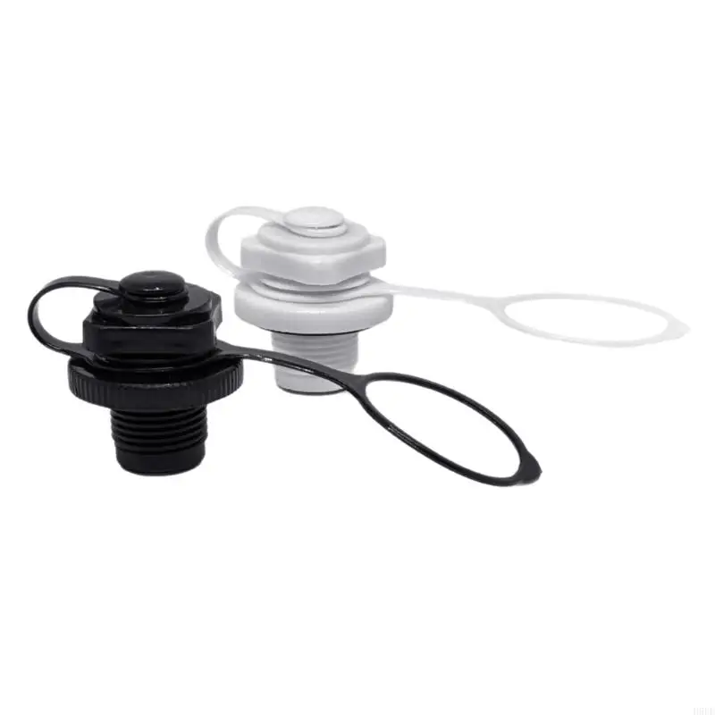 Inflatable Boat Replacement Valves, Threaded Design with Tethered Covers for Inflation and Deflation, 10-Piece Pack H9EE