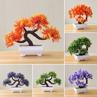 Artificial Plants Bonsai Small Tree Pot Fake Plants Flowers Potted Ornaments For Bookshelf Zen Garden Decor Home Table Decor