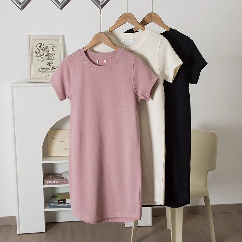 T-shirt en coton absorbant la sueur respirant Dr femme ample ort Sve rond Ne vêtements de maison Spwear décontracté été Dr