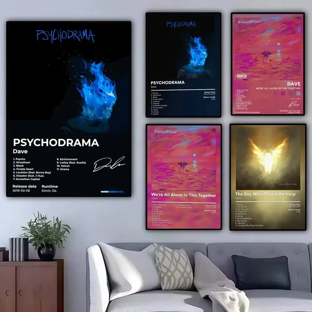 Singer D-Dave Music Album Poster Modern Aesthetic Wall Art Poster Minimalist Room Decoration Items