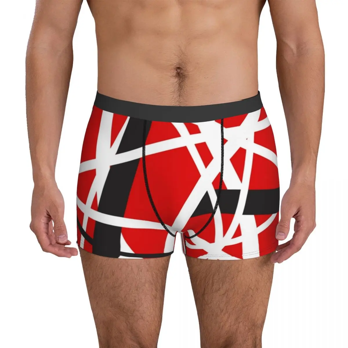 Van Halen Unterwäsche EVH 5150 STREIFEN 3D Tasche Hohe Qualität Stamm Design Boxer Kurze Atmungs Mann Unterhose Große Größe 2XL