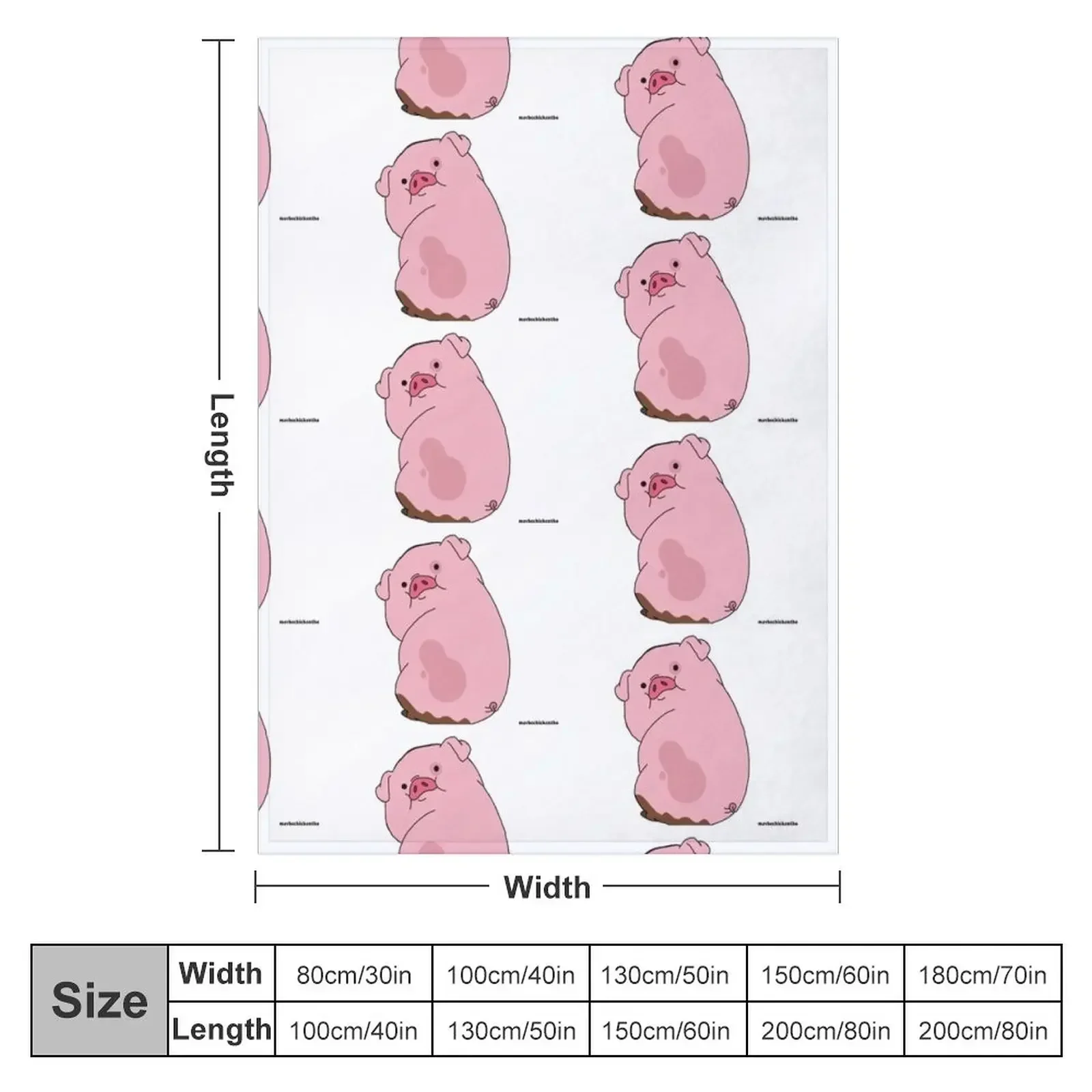 Waddles The Pig Throw Blanket Cute Travel christmas gifts Fashion Sofas Blankets