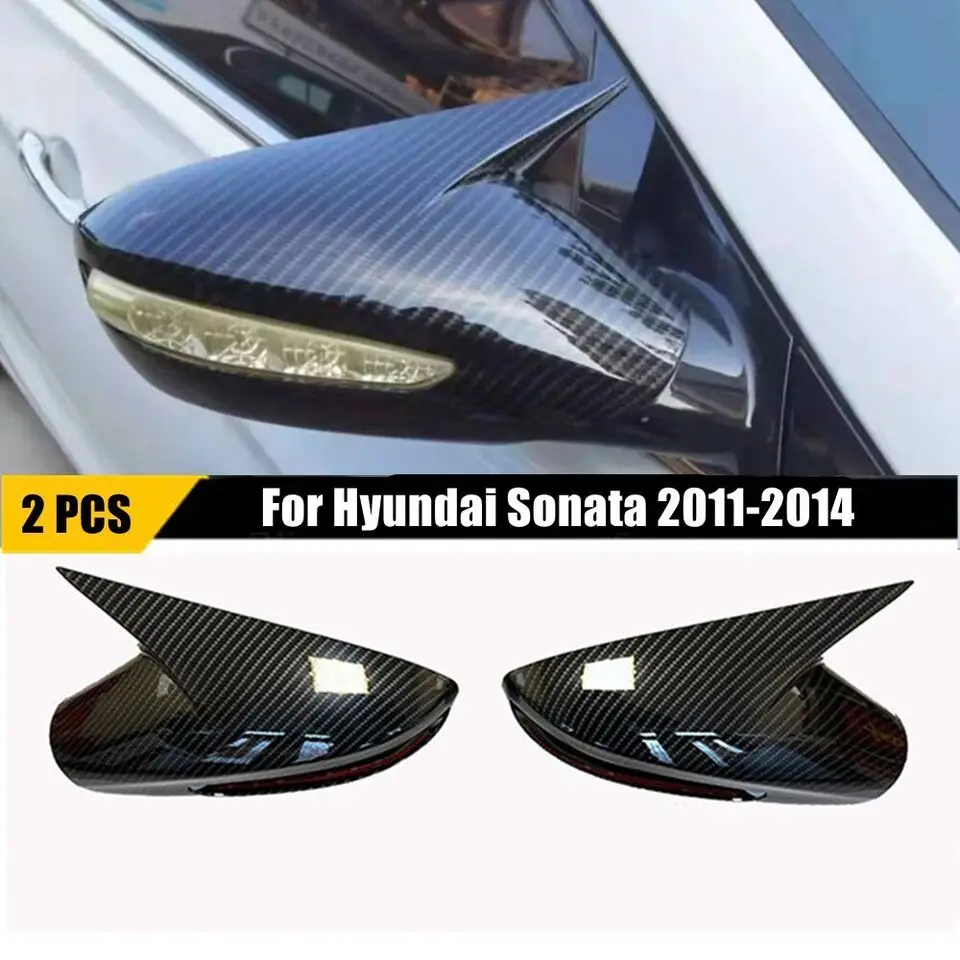 Rearview Mirror Cover Side Reversing Mirror Fits For Hyundai Sonata 8th 2011-2014 Horn Rear View Mirror Cover Trim Accessories