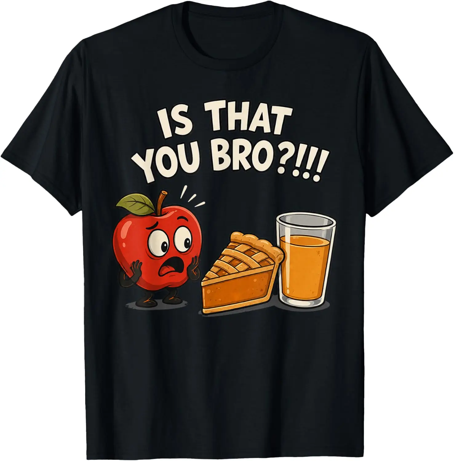 Funny Pie Cider Joke Fall Apple Picking Season T-Shirt Unisex Graphic T‑Shirt, Unique [Your Graphic Design] Print Tee, 100% Cotton Soft Breathable Crew Neck Casual Short Sleeve T‑shirt For Men Women Novelty Daily Tops