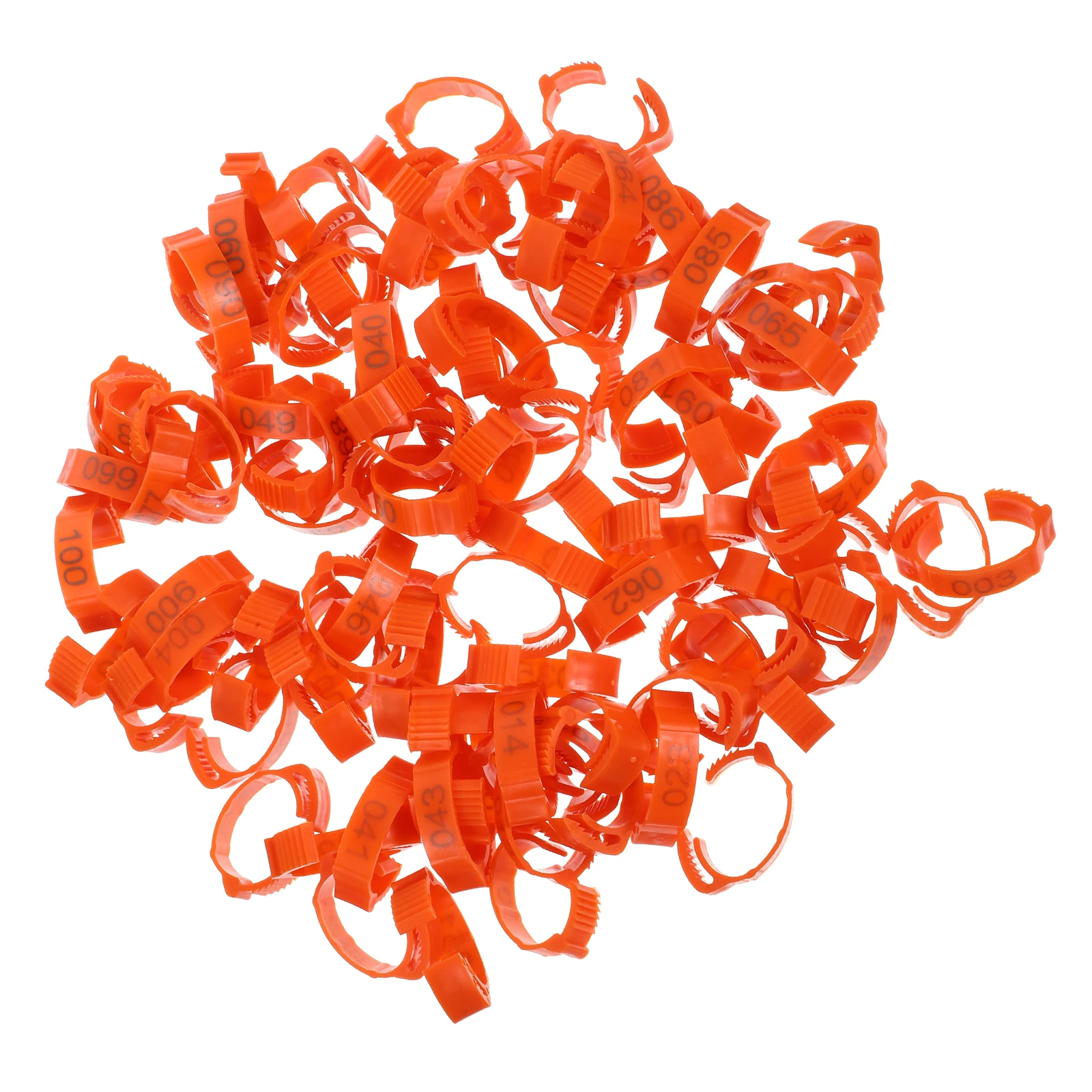 

100pcs Poultry Leg Bands Chicken Bird Thigh Identification Marker Clamping System Farming Supplies ABS
