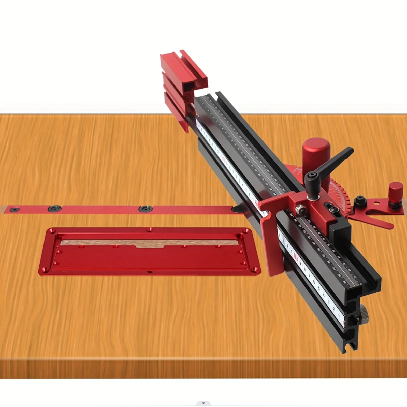 MM&Inch 75 Type Telescoping Aluminum Profile Router Fence T-Track Table Saw Fence Woodworking T-Slot Miter Track Fence 50-87CM