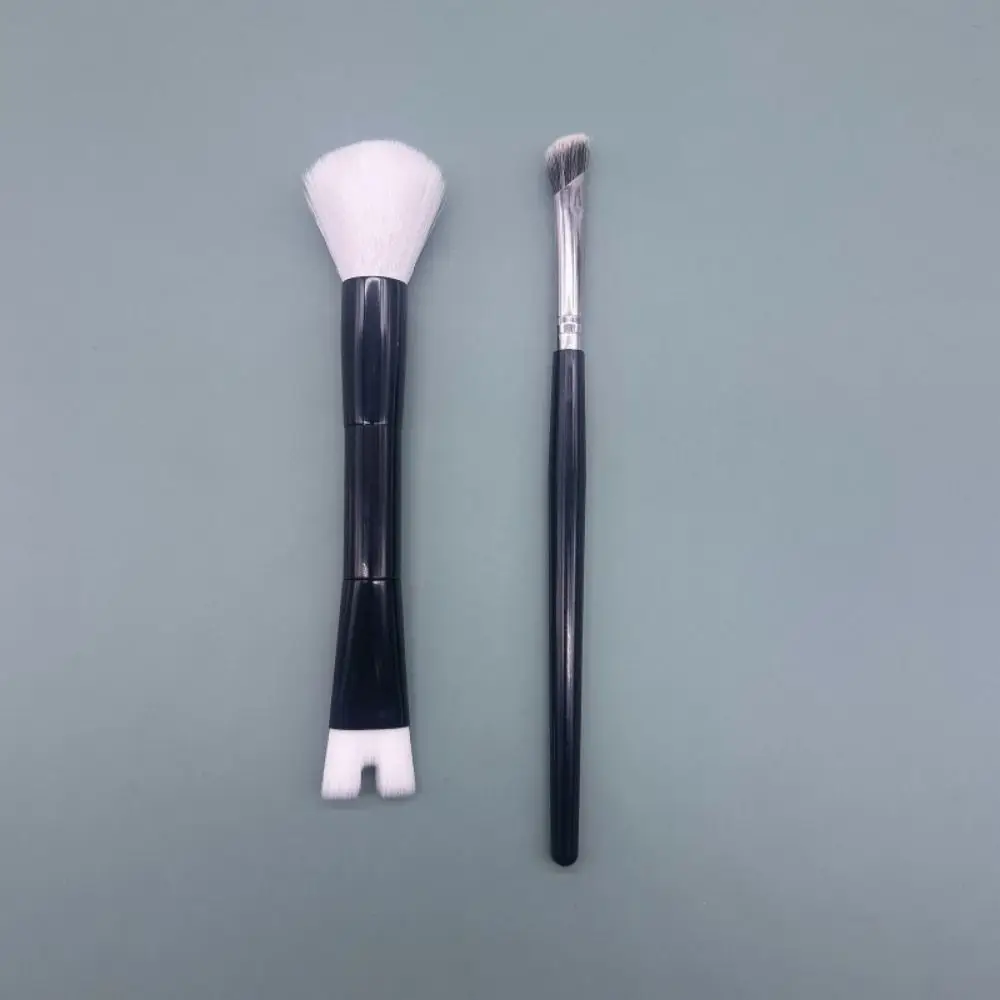 2本セット ダブルヘッド ノーズコントゥアブラシ 2in1 ポータブル ノーズシャドウブラシ 鼻スカルプティング アングルチルト コスメブラシキット 学生用