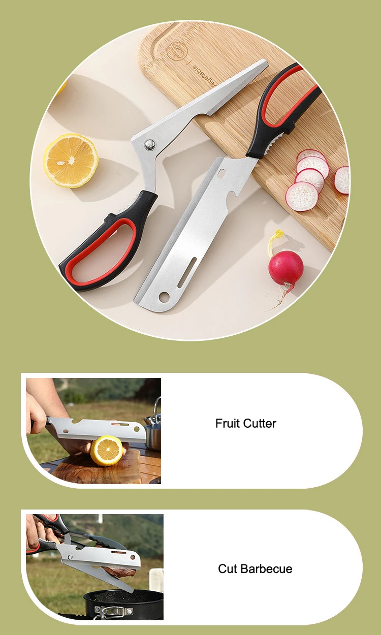 Dobeli Edelstahl abnehmbare Haushalts küche große Schere leistungs starke Outdoor-Camping Slicer Grills ch neider Grill Multi tools – Detail 9