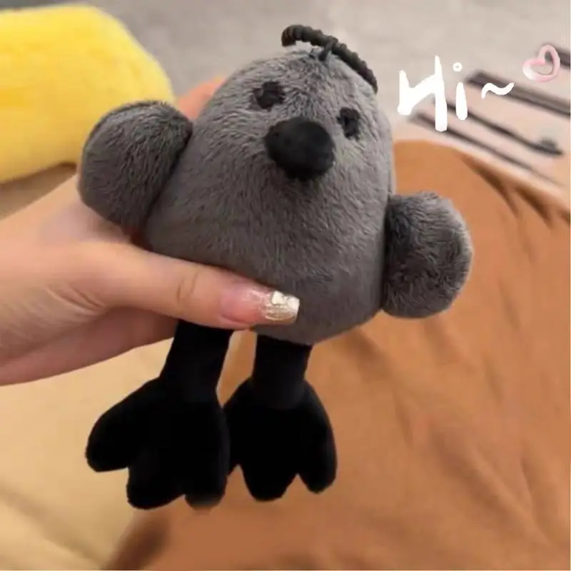 Giocattoli per uccelli per bambini divertente peluche zaino fascino borsa carina fascino peluche animale con suono per portafogli borse a tracolla