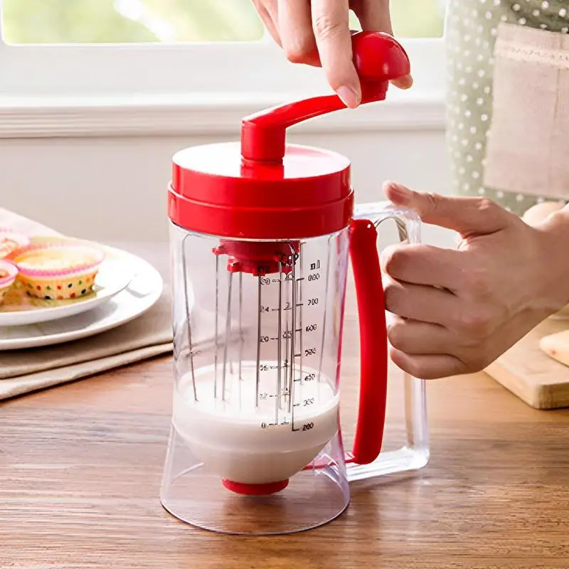 Hand Batter Dispenser Baking Flour Paste Dispenser For Pancake Cupcakes Cake Muffins Measuring Funnel Pastry Dough Dispensador