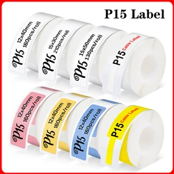 P15 Thermal Label Paper 12*40mm 15*30mm 15*50mm Waterproof Self-adhesive P15 Label Sticker Tape for P15 P12 L12 Label Printer