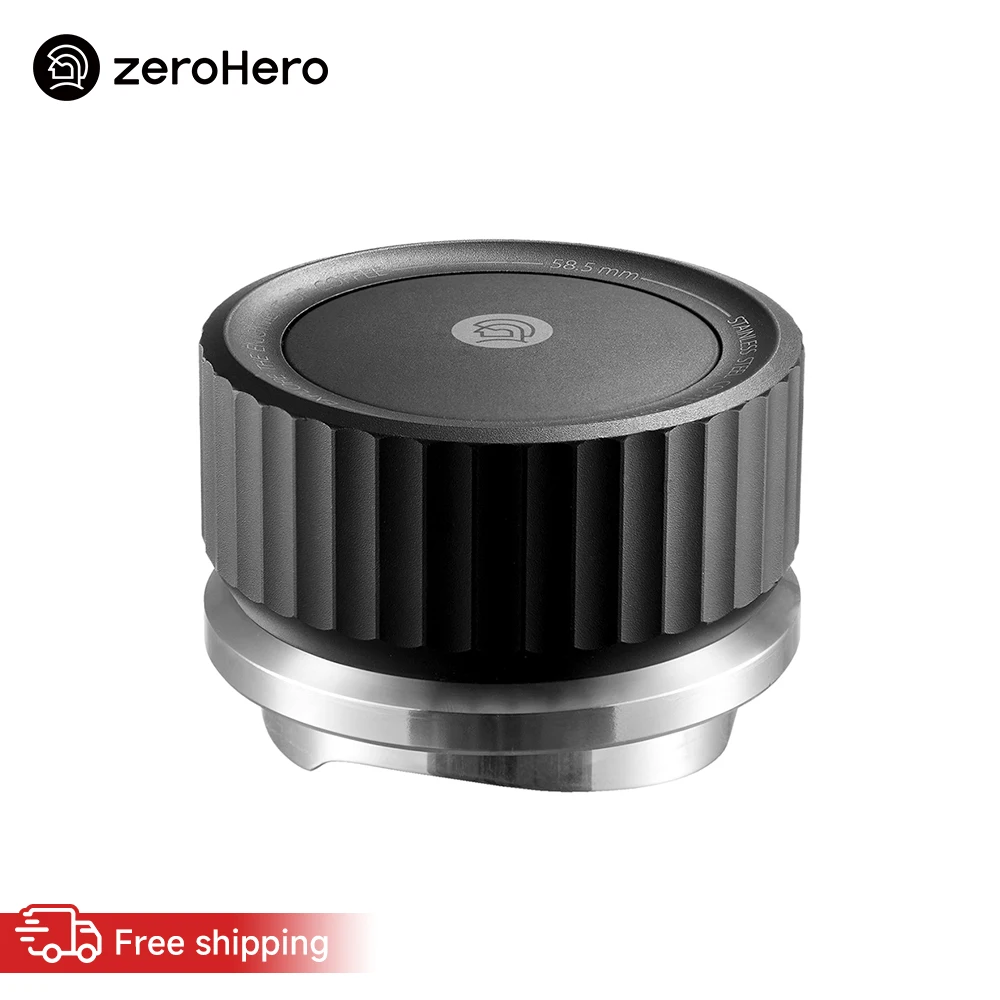 zeroHero Coffee Distributor 58mm Espresso Tool Self-Weight 3-Blade Cyclone Base Stainless Steel No Debris Barista Accessories