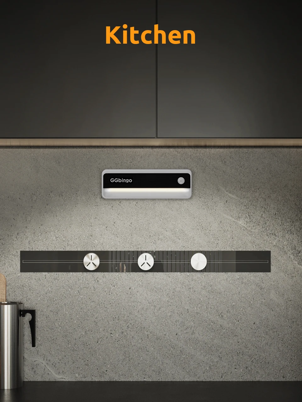 GGbingo Human Sensor Night Light Multi-light Type-C Charging LED Wall Light Cabinet Night Stairs Light