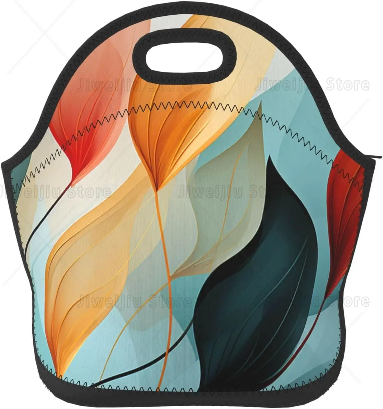 

Сумка для обеда в современном стиле середины века для женщин, изолированные сумки-тоут, многоразовый ланч-бокс для мужчин, герметичные сумки-холодильники