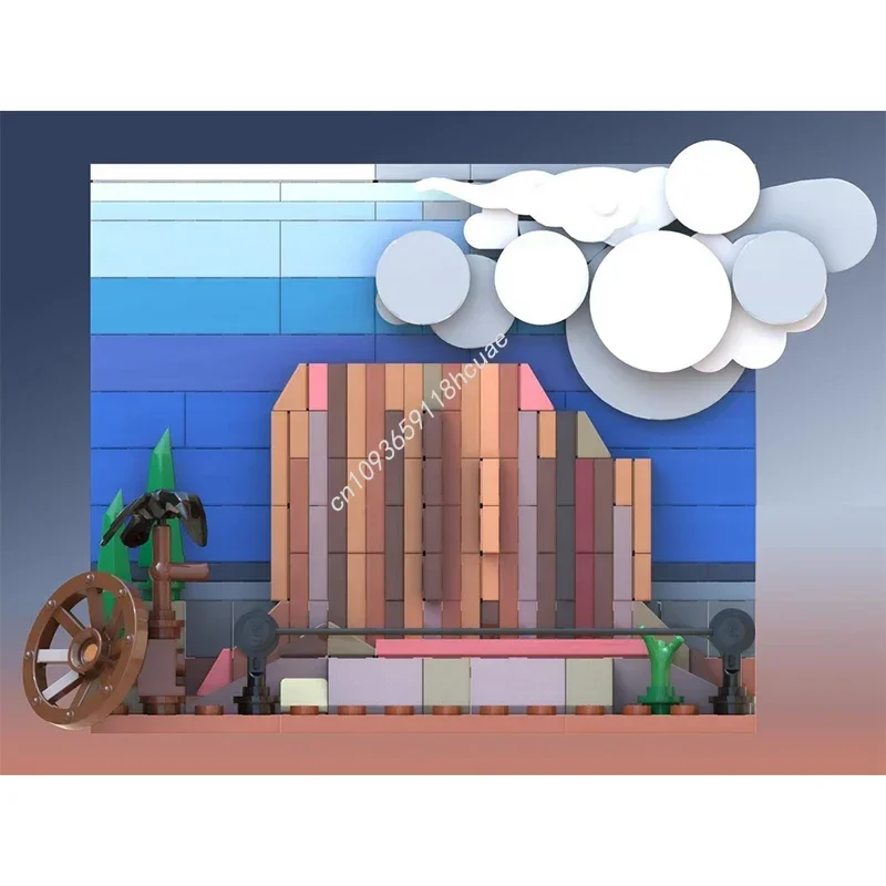 199 piezas MOC AZ Mesa Monsoon, Bloques de Construcción, Diversión Familiar Navideña, DIY que Inspira Creatividad y Cooperación, Arquitectura, Regalo para Niños