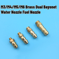 RC Boat Brass M3/M4/M5/M6 Thread Dual Bayonet Water Nipple Fuel Nozzle Water Cooling Faucet For Methanol Gas-oline Boat