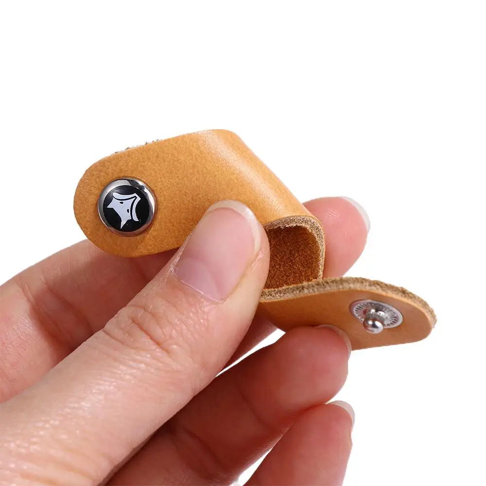 Cowhide Leather Cord Tidy Cable Strap