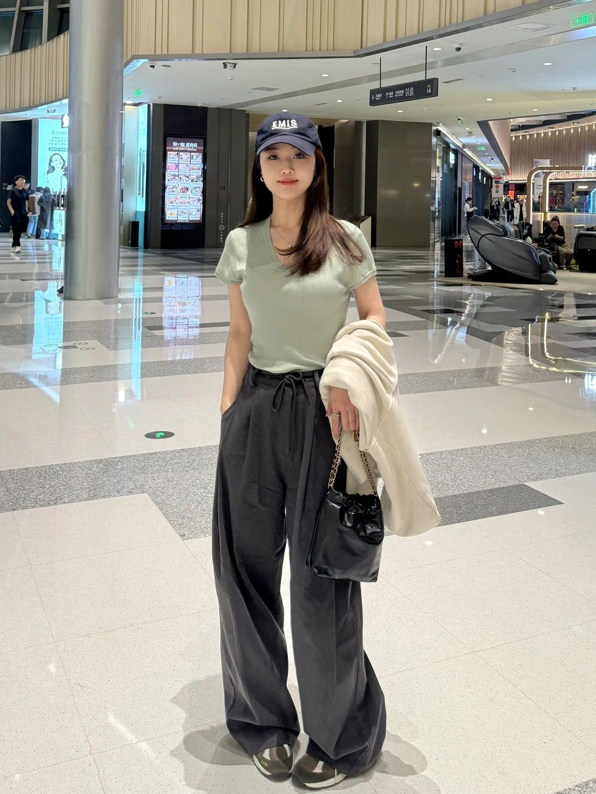 

Джинсы Cao Daman свободного кроя с широкими штанинами, хлопковые, на резинке, с завязками, удлиненные, свободные, комфортные