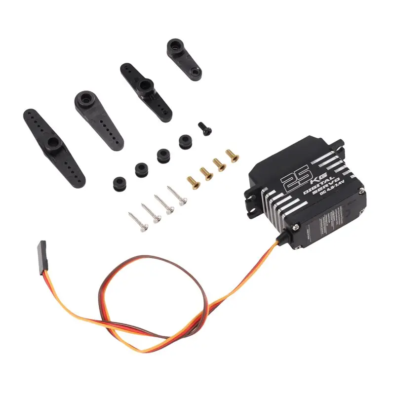 AINY-Digital Servo Mini Micro Servo Motor Metal Gear 25Kg High Torque For Arduino Compatible For RC Car Boat Projects