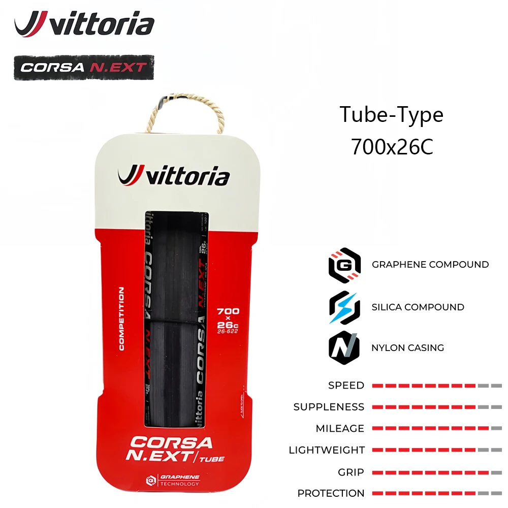 Vittoria Corsa N.EXT Schlauchlos-Faltreifen für Rennräder, pannensicher, 700x24C/26C/28C/29C Fahrradreifen – Detail 3