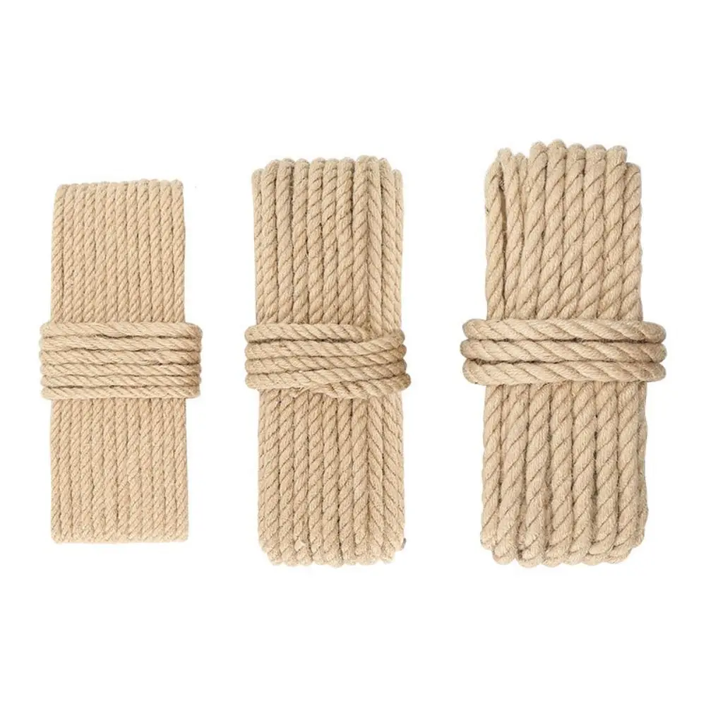 Retro Natural Decorative for Furniture Recovering Durable Sisal Rope Braided Hemp Rope Packaging Rope Cat Scratcher Rope