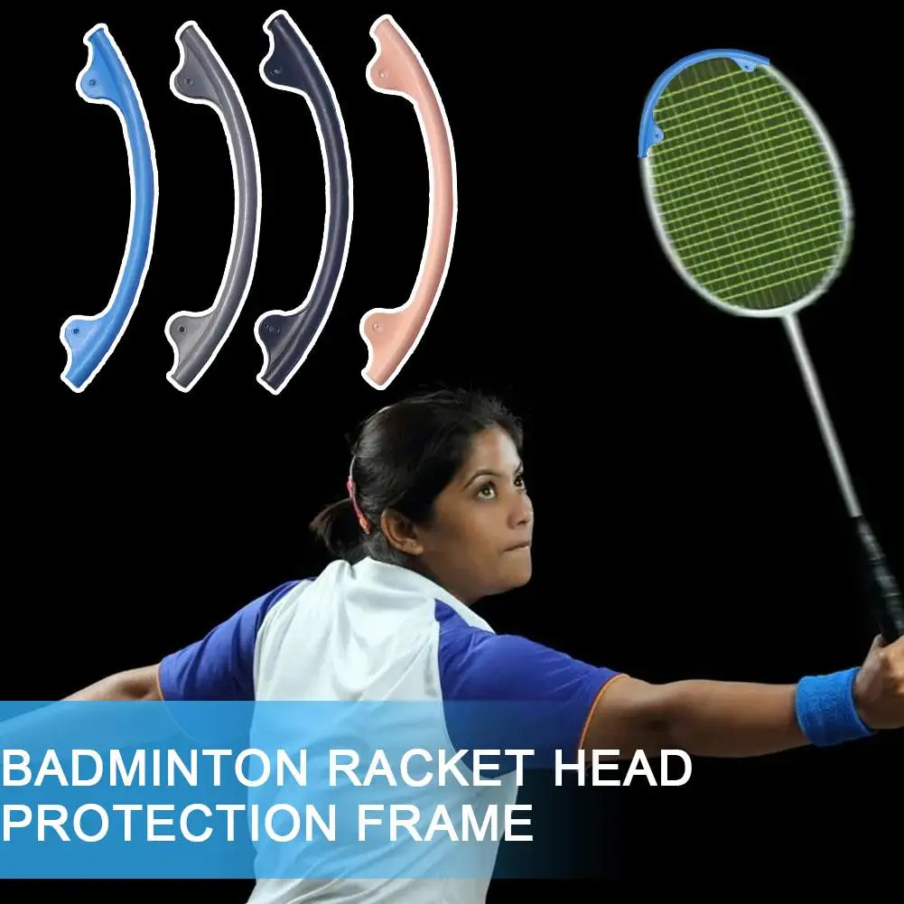 Em forma de U Shock-Absorbing Badminton Racket Protector, Melhor Desempenho, Frame Frontal, Cabeça, Curvo Proteção Manga