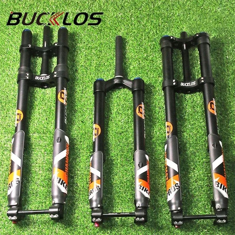 

BUCKLOS 29 Inch Electric Bike Fork Boost 110*15mm Air Fork Rebound Inverted Suspension Fork for MTB/AM/FR Bicycle 180mm Travel