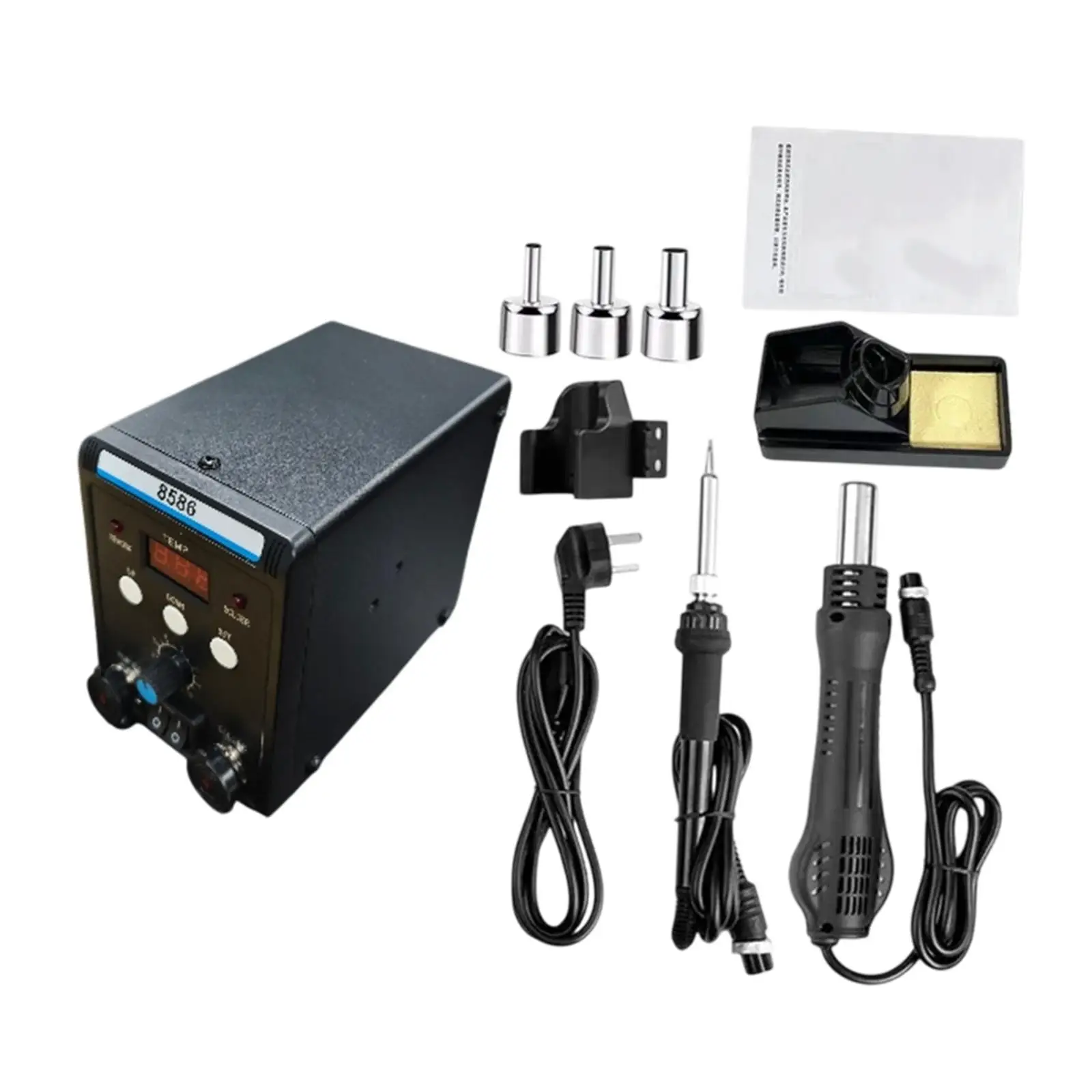 

Hot Air Rework Station and Soldering Iron Kit High Power 760W for SMD IC PCB