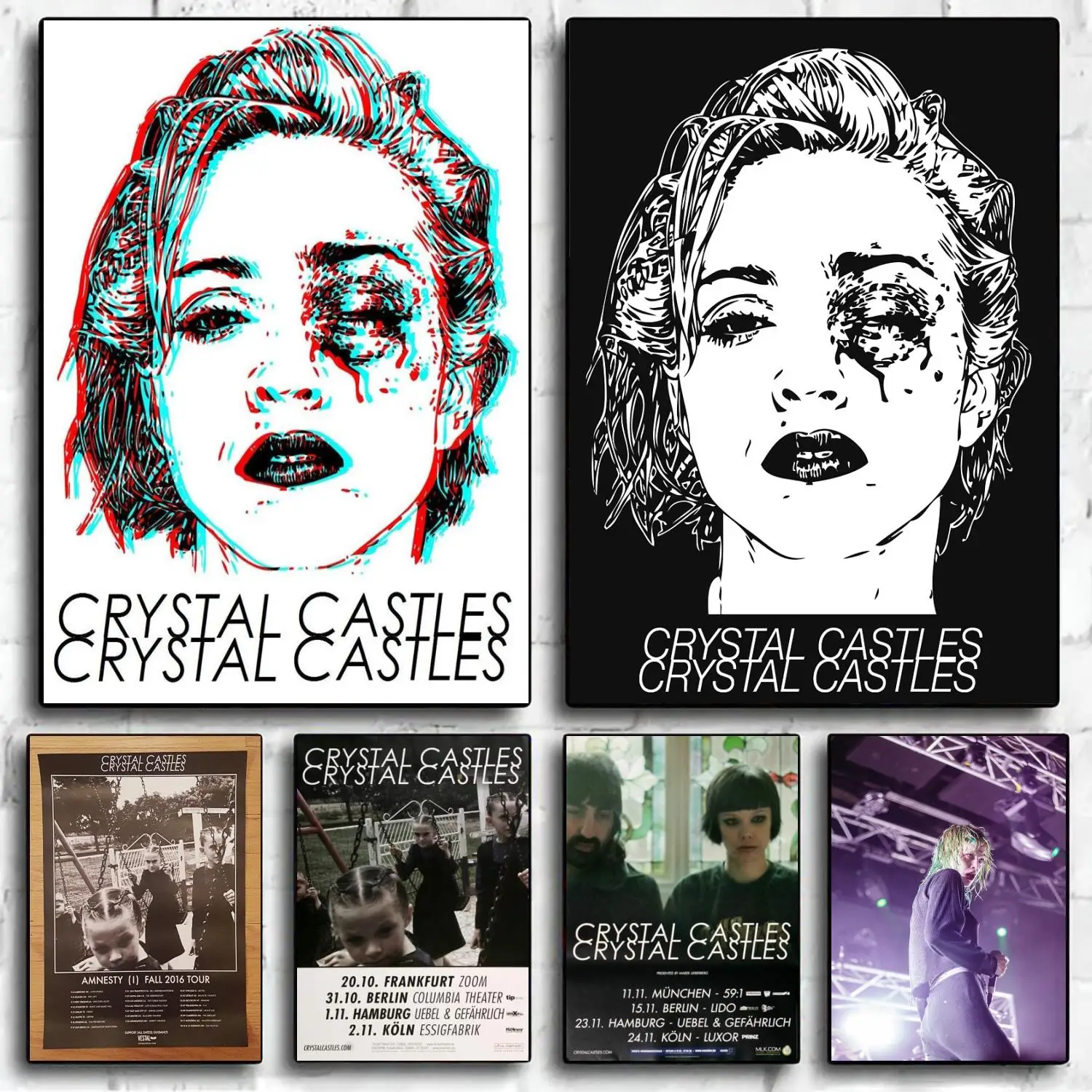 

crystal castles Singer Decoration Art Poster Wall Art Personalized Gift Modern Family bedroom Decor Canvas Posters