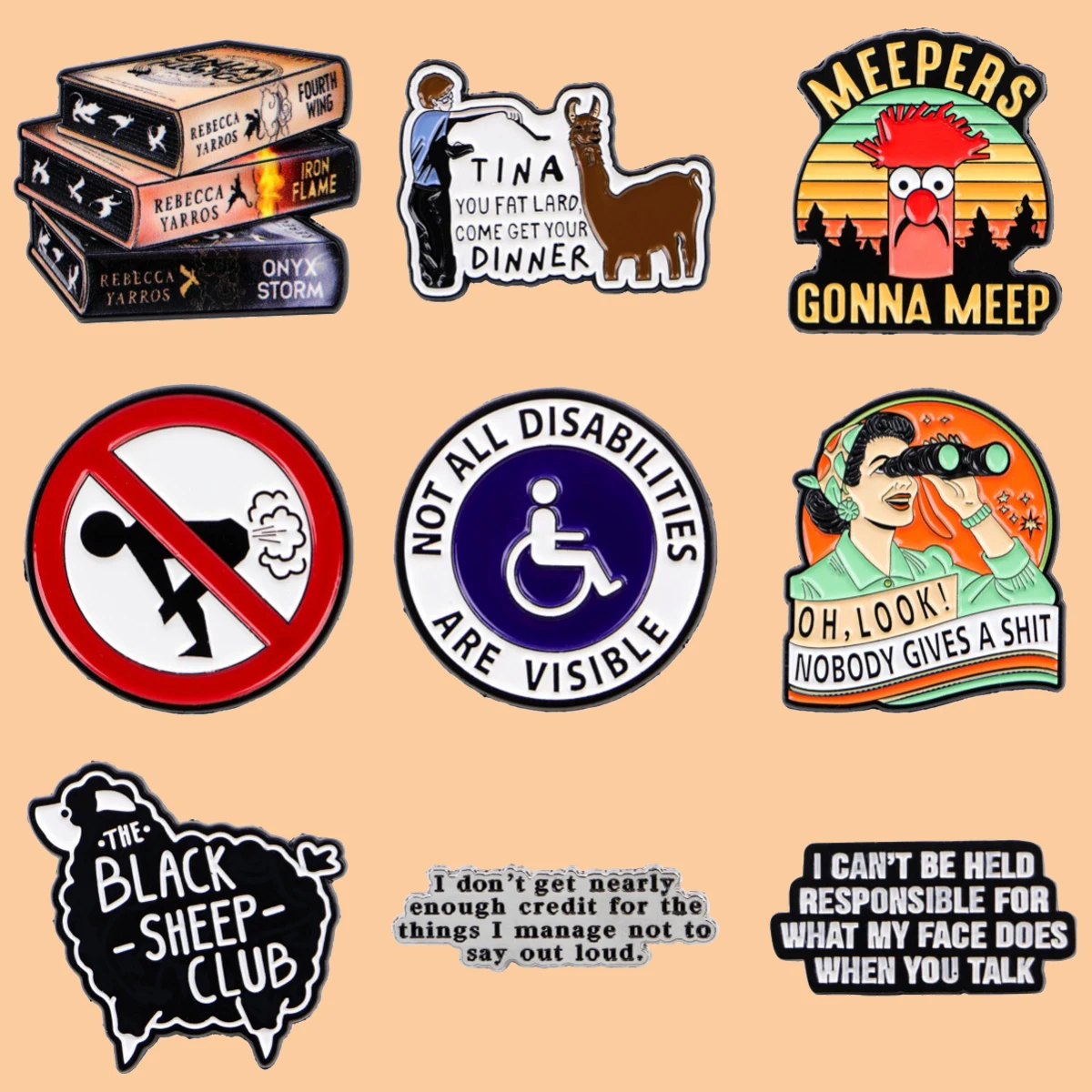 

Black Sheep Club Enamel Pin Book Brooch Lapel Pins Badges on Backpack Clothes Hat Fashion Jewelry Accessories Gifts