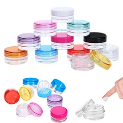 5Pcs 2g/3g/5g/10g/15g/20g Empty Mini Plastic Cosmetic Sample Jars Refillable Creams Jar Pots Travel Makeup Eye Shadow Container