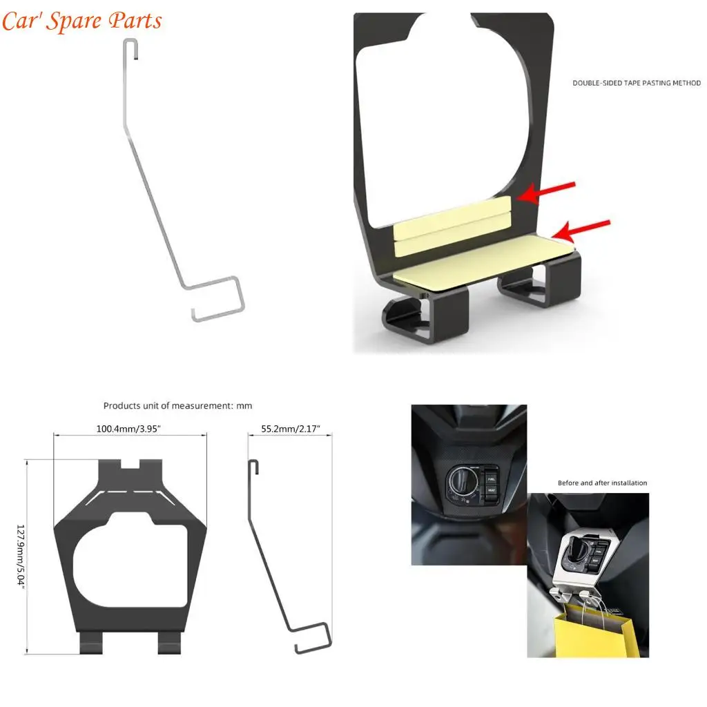 

Y4UA Motorcycle Double Hook for NSS350 Stainless Luggage Hook Motorbike Hanger Hook Holders Front Storage Hook