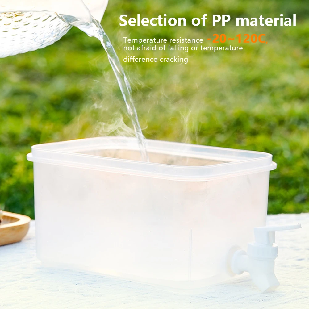 3.5L/5L/10L Large Capacity Cold Kettle Fridge Beverage Dispenser with Faucet Lemonade Drinks Bucket Container For Summer Party