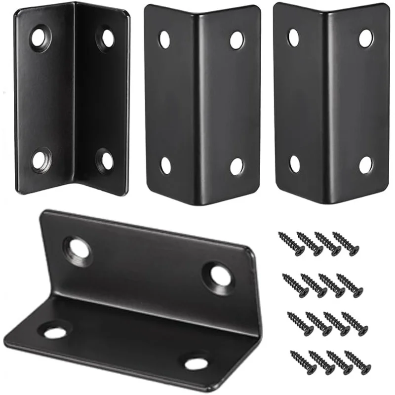 

4Pcs Angle Brackets Wood , 60x25X25mm Corner Brackets Stainless Steel L-Shaped Brackets 90 Degree Corner Brace Sleeper