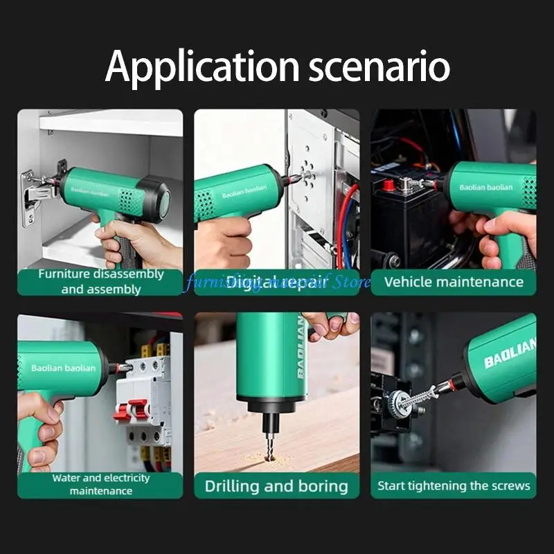 

Y5GD Rechargeable Screwdriver Tool With Tip Design And Fast Charging For Efficient Home Repairs