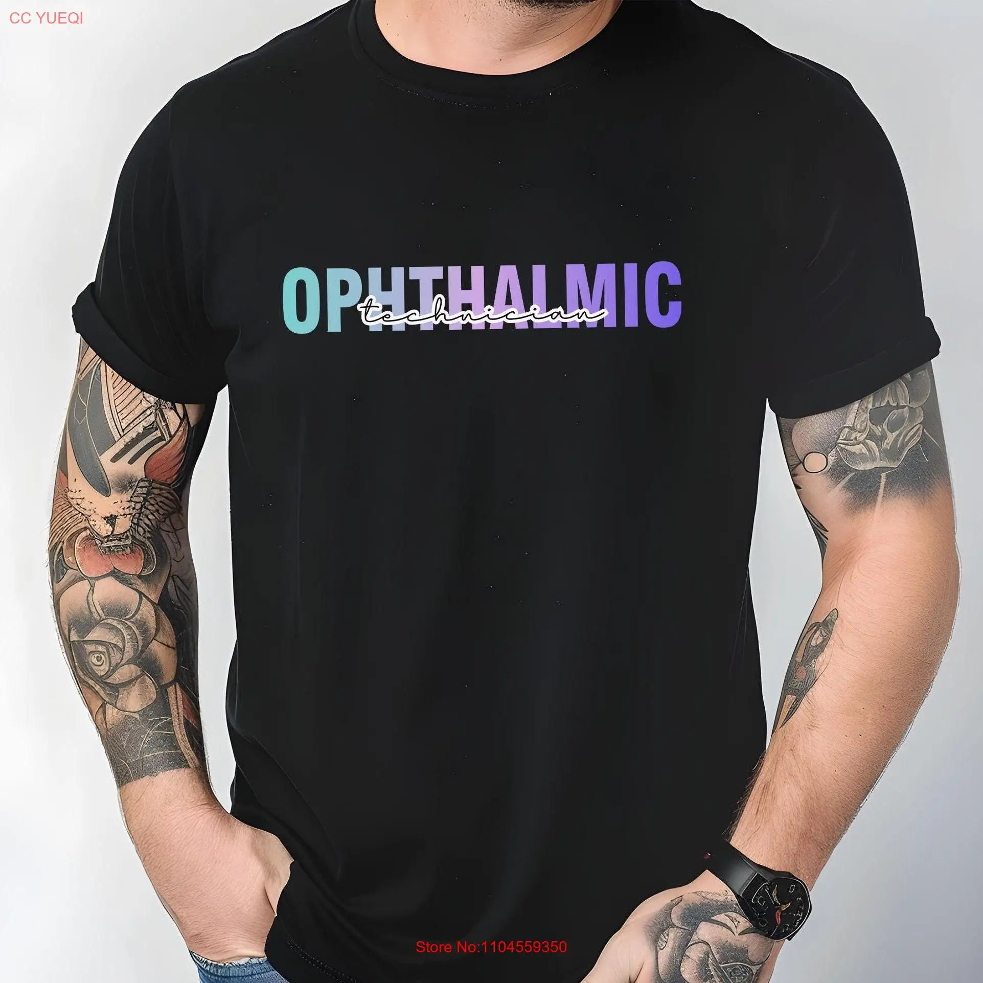 Ophthalmic Technician T Shirt Tech Optometry Eye Care s Ophthalmology long or short sleeves