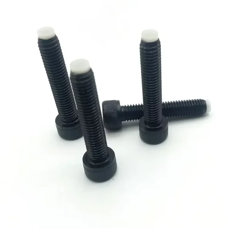 

wnGDvwMh 4pcs high precision M4 thread allen cap head set screws bolts hex socket nylon end screw stop buffer bolt BLACK