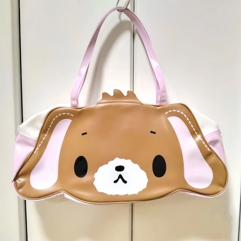 Sanrio Kawaii Cute Sugarbunnies Bag Pink Double Sided Pu Handbag Single Shoulder Bag With Large Capacity Ins Gift For Girls