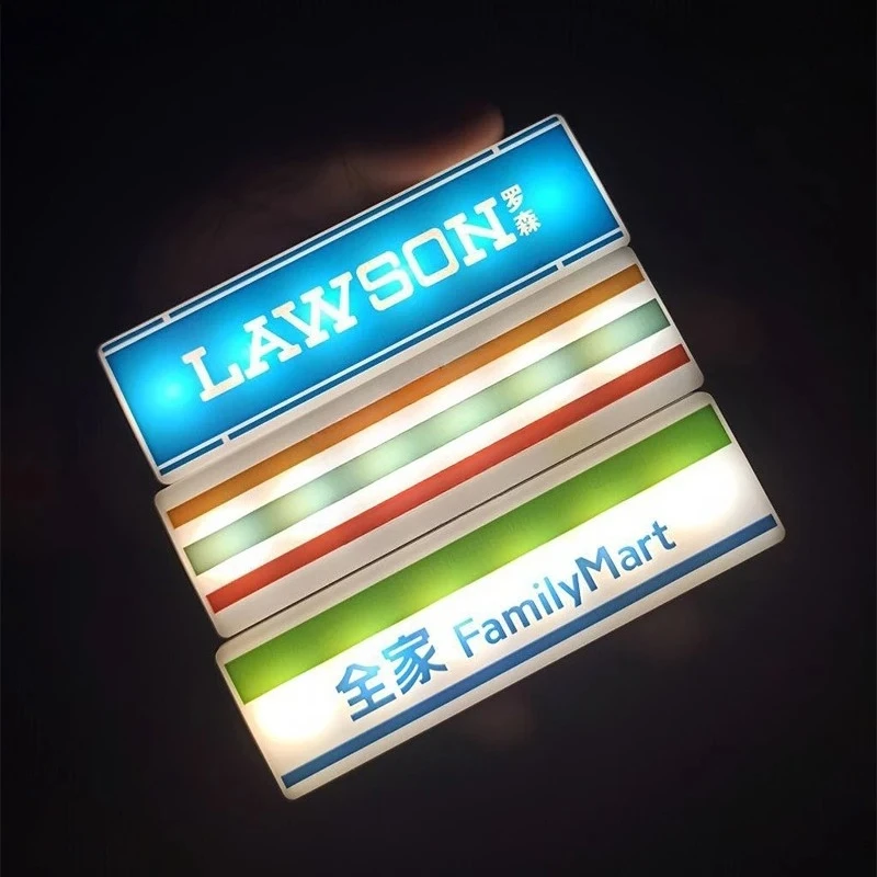 1 szt. Magnetyczne naklejki na lodówkę z motywem kawiarni, szyldy świetlne do sklepu 711, dekoracje do domu, świecące pudełka świetlne, ozdoby