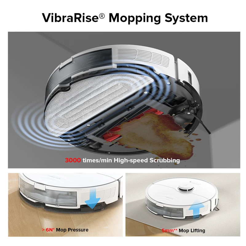 Robot Aspirador Roborock S8, 6000Pa de potencia de succión, cepillo DuoRoller, mapeo 3D, navegación LiDAR precisa y zonas sin Go
