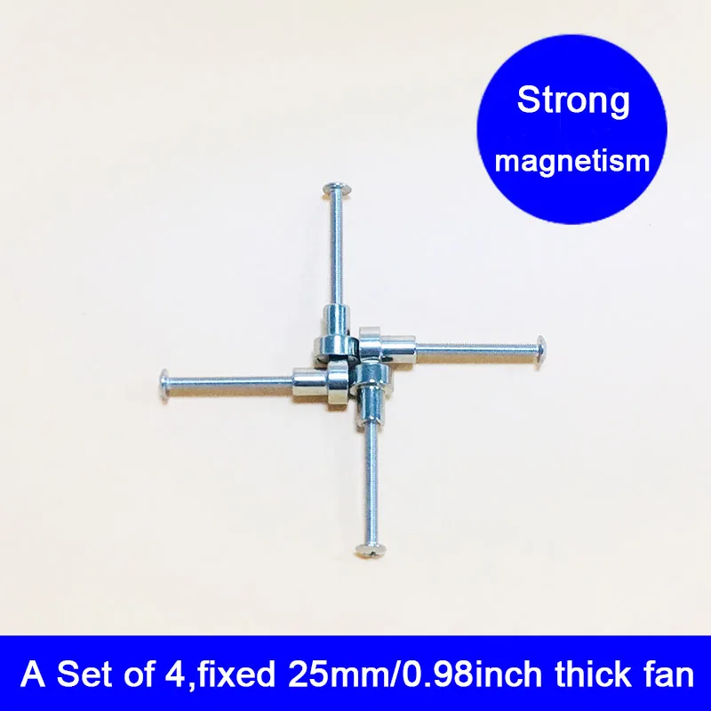 Vite magnetica Ventola fissa Dado magnetico Fissaggio Ventola del telaio Vite magnetica Raffreddamento modificato fai da te Desktop 25mm 38mm Strumento di raffreddamento della ventola