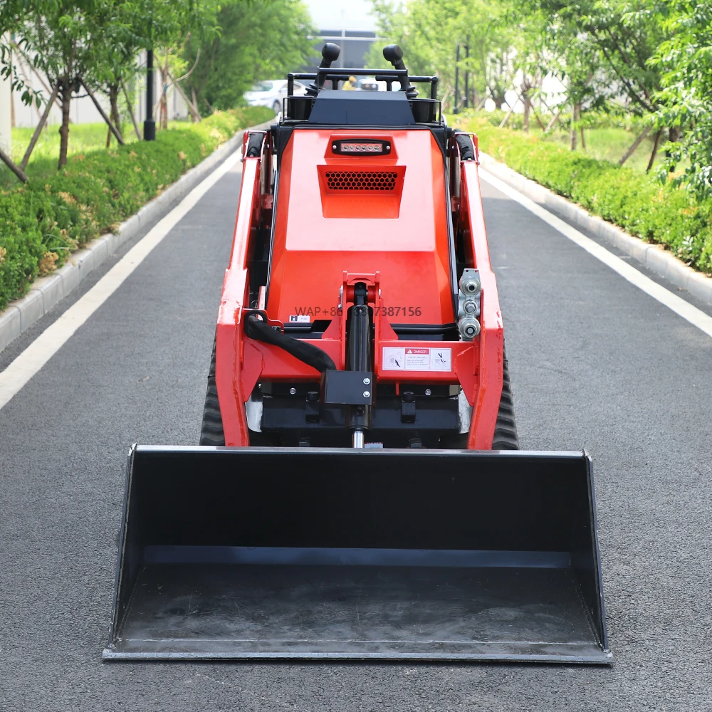 Track Wheel CE/EPA Mini Skid Steer Loader With Bucket Trencher Rotary Plow