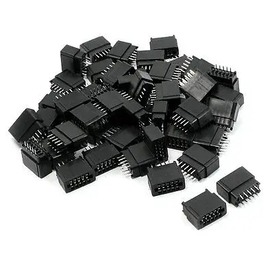 50 Pcs Male 2.54mm Pitch IDC Connector Headers 10 Pins for Eletronic Parts S-10M-2.54