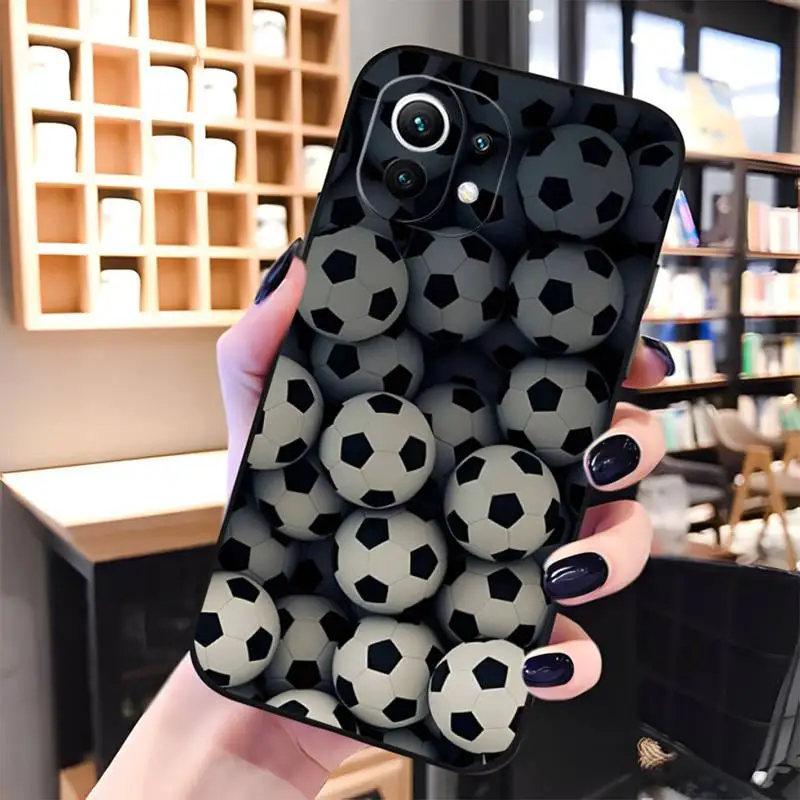 Fire Football Soccer Ball Phone Case For Redmi Note 11 11E 10 9 8 7 Pro 10T 8A 9S 8T 7A 9A Plus Macia Shockproof Back Cover