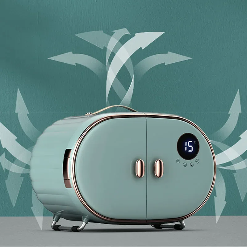 หน้ากากที่จัดเก็บในตู้เย็นขนาดเล็กอุณหภูมิคงที่ตู้เย็นรถบ้านแบบใช้ได้สองทางผลิตภัณฑ์ดูแลผิวเครื่องสำอาง