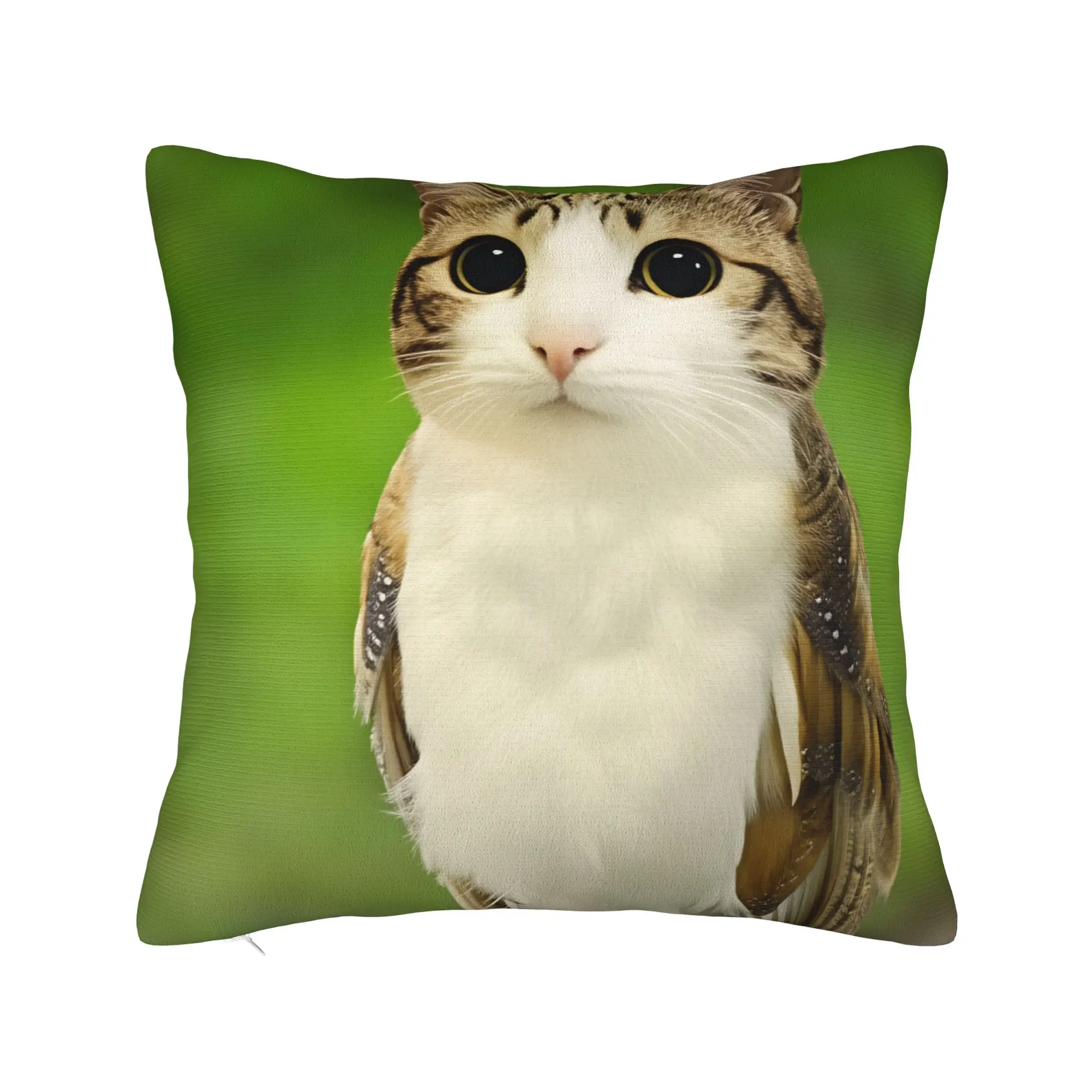 Meowl chat hibou en peluche jouet taie d'oreiller pour animaux de compagnie housse de coussin confortable pour salon lit chaise Morden housse de coussin