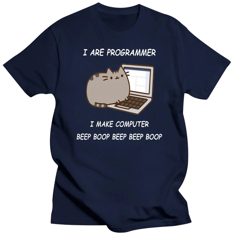 I Are Programmer I Make Computer Beep Boop Men'S Black T-Shirt Fashion Classic Tee Shirt