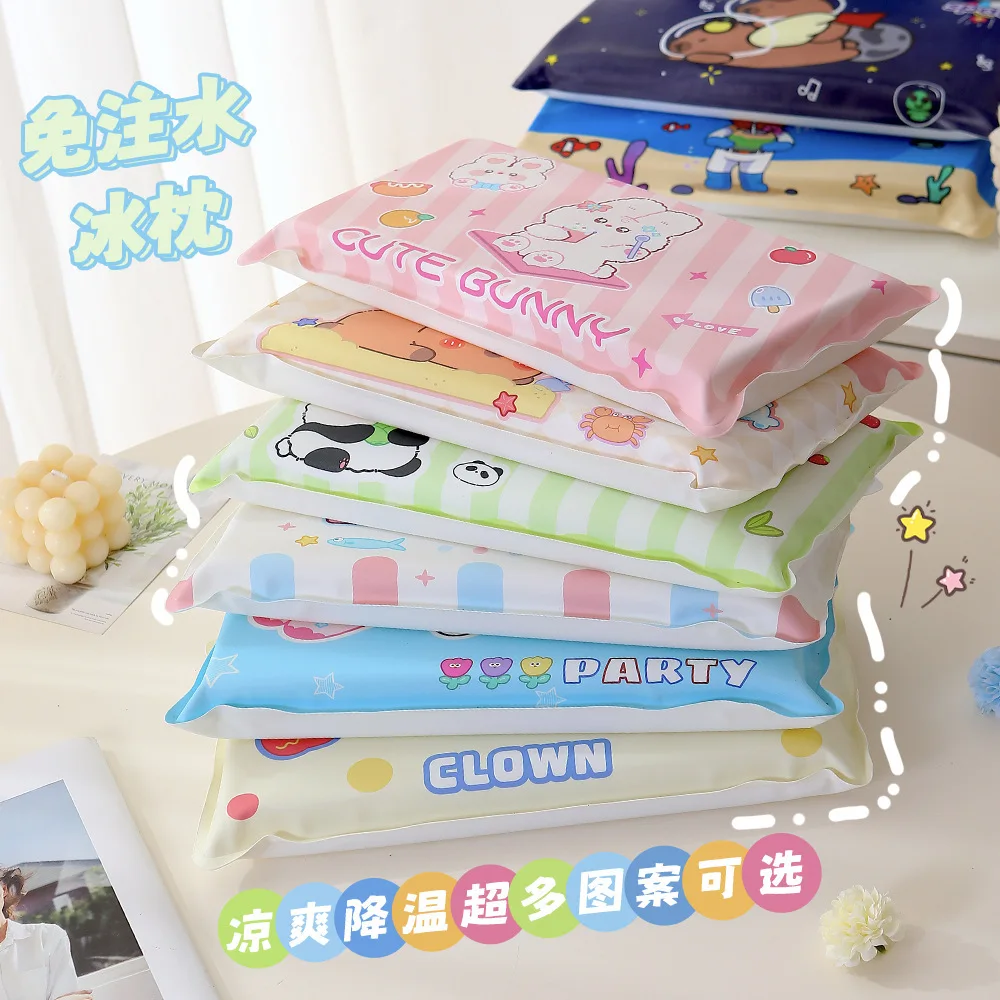 Summer Nap Cartoon Ice Pillow Cute No Water Injection School Office Cooling Pillow